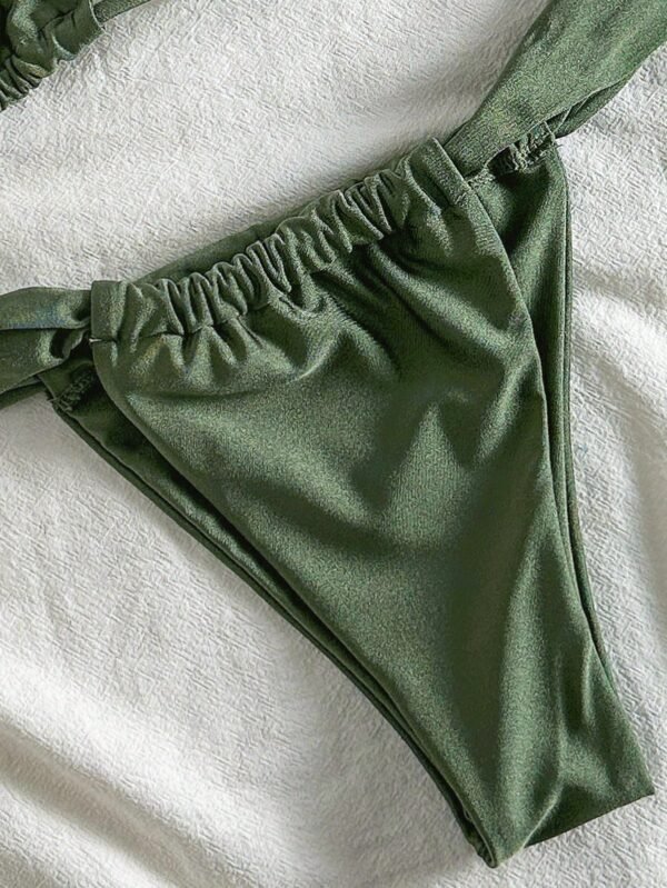 SHEIN Swim Bikini été unicolore froncé – Image 4