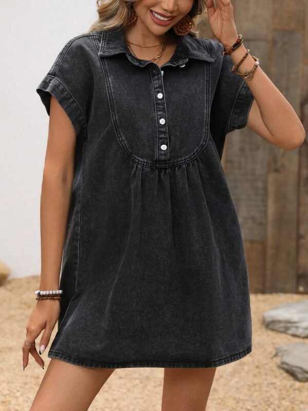 SHEIN VCAY Robe en jean colDélavée