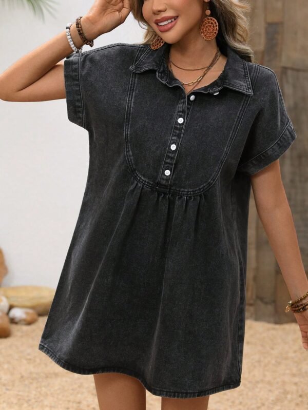 SHEIN VCAY Robe en jean colDélavée – Image 3