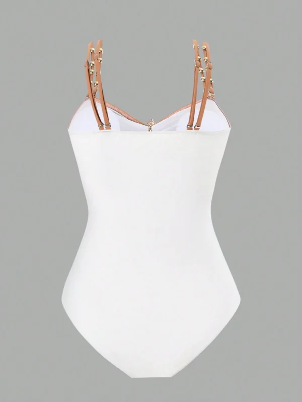 SHEIN Swim Curve Maillot une pièceDécoré métal – Image 2
