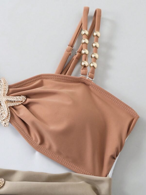 SHEIN Swim Curve Maillot une pièceDécoré métal – Image 5