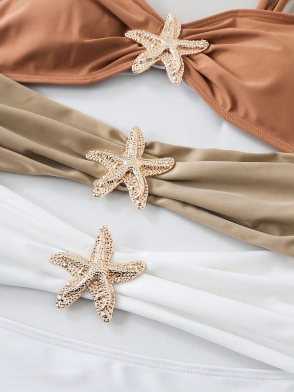 SHEIN Swim Curve Maillot une pièceDécoré métal – Image 6