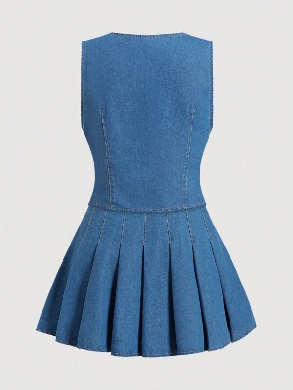 SHEIN MOD Ensemble gilet ajusté jupe – Image 9