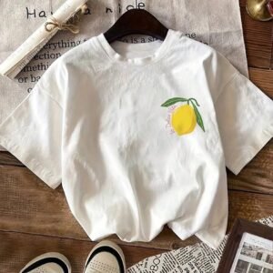 T-shirtDécontracté à col rond imprimé citron