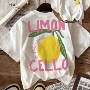 T-shirtDécontracté à col rond imprimé citron