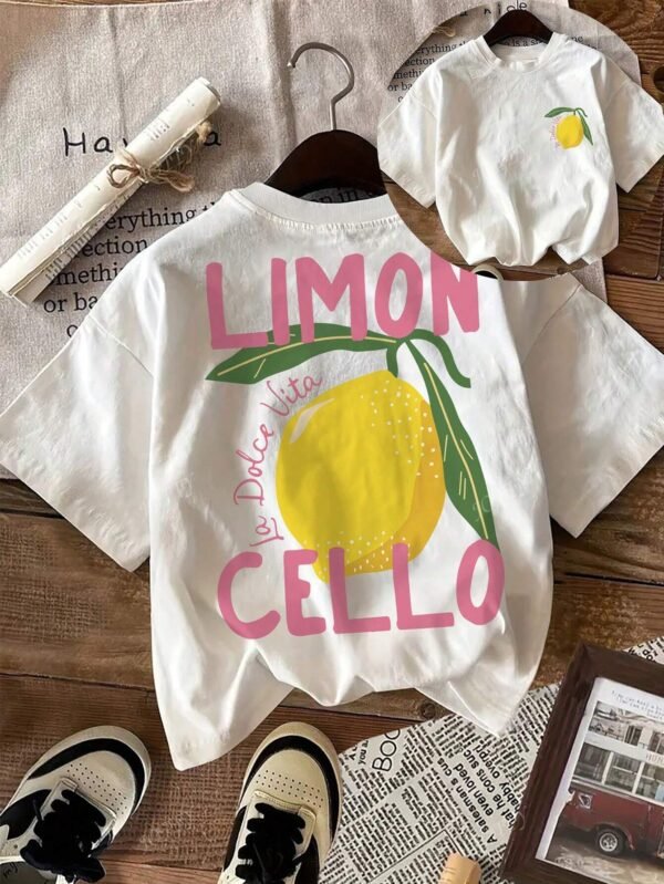 T-shirtDécontracté à col rond imprimé citron