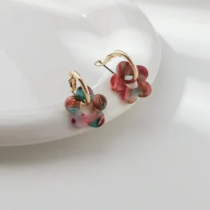 1 paire de boucles d’oreilles en acrylique creux