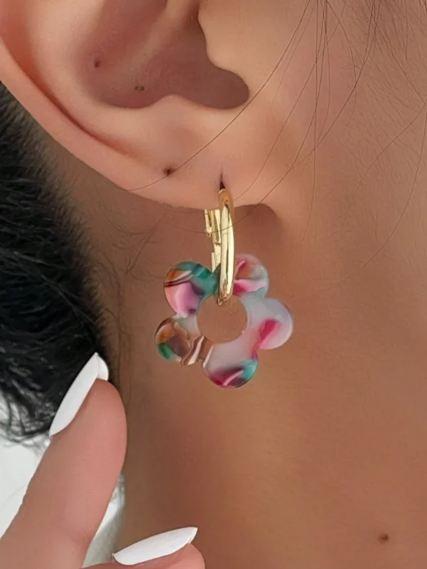 1 paire de boucles d'oreilles en acrylique creux – Image 8