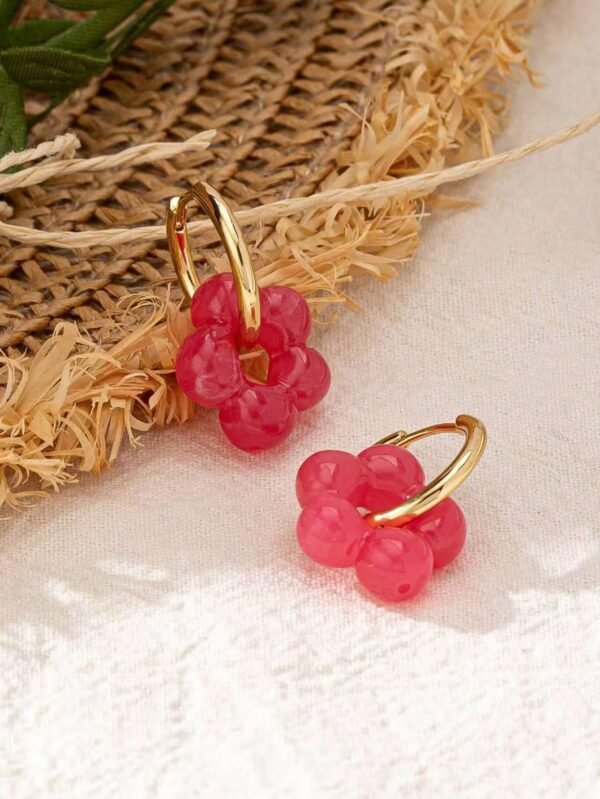 1 paire de boucles d'oreilles à fleurs géométriques – Image 26