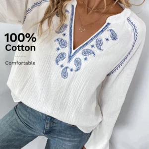 SHEIN LUNE Blouse bohème avec épaulesTombantes