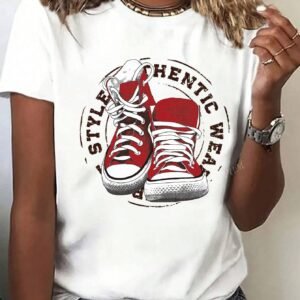 ImpriméDe chaussure sur canevas, T-shirt