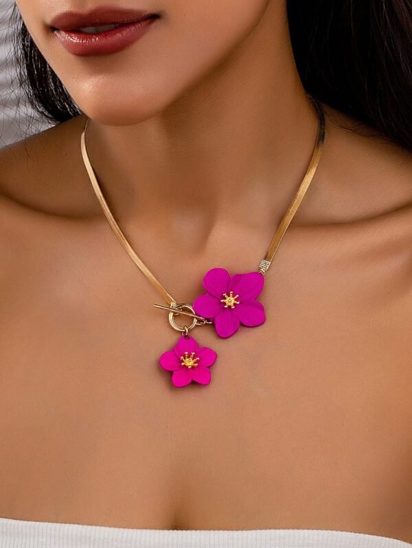 1 pièce Pendentif de collieravec un design floral – Image 15