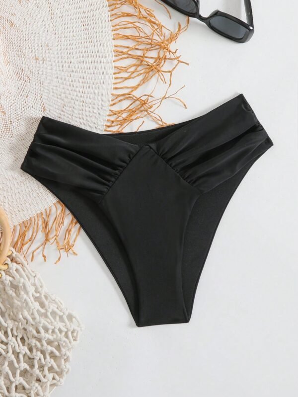 SHEIN Swim BasDe bikini froncé V basTaille – Image 7