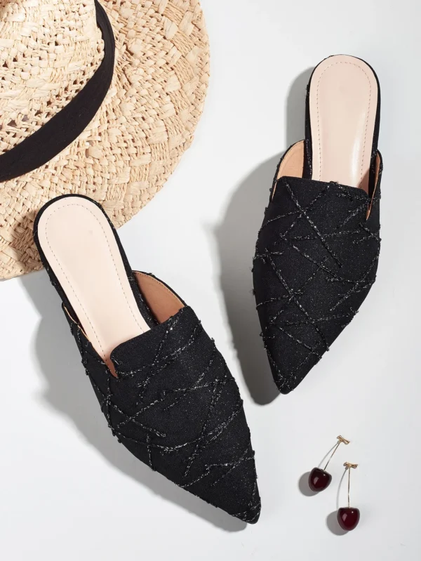 Femme Élégant Mules Plates