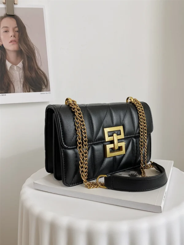 Sac bandoulière carré broderie diamant