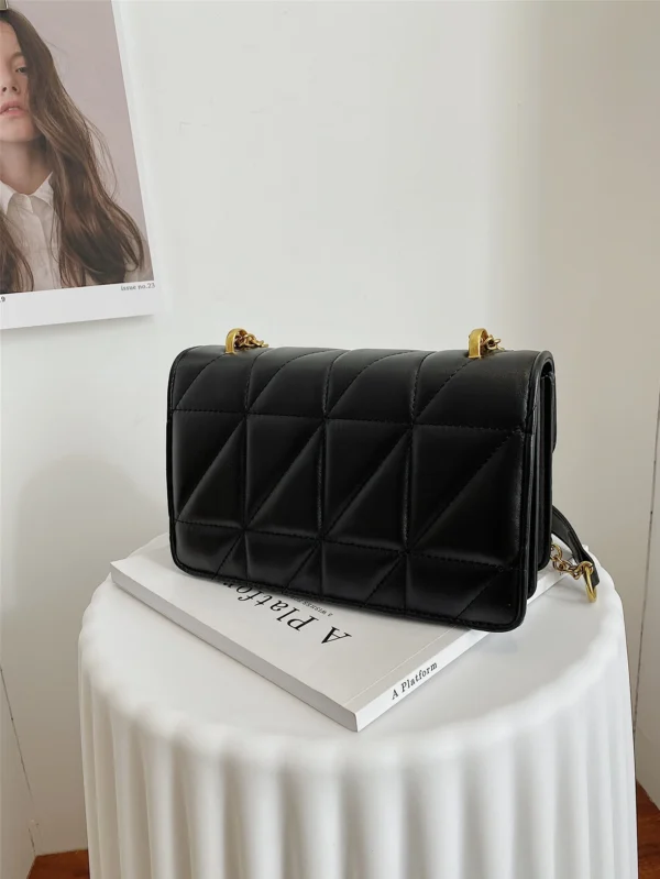 Sac bandoulière carré broderie diamant – Image 2