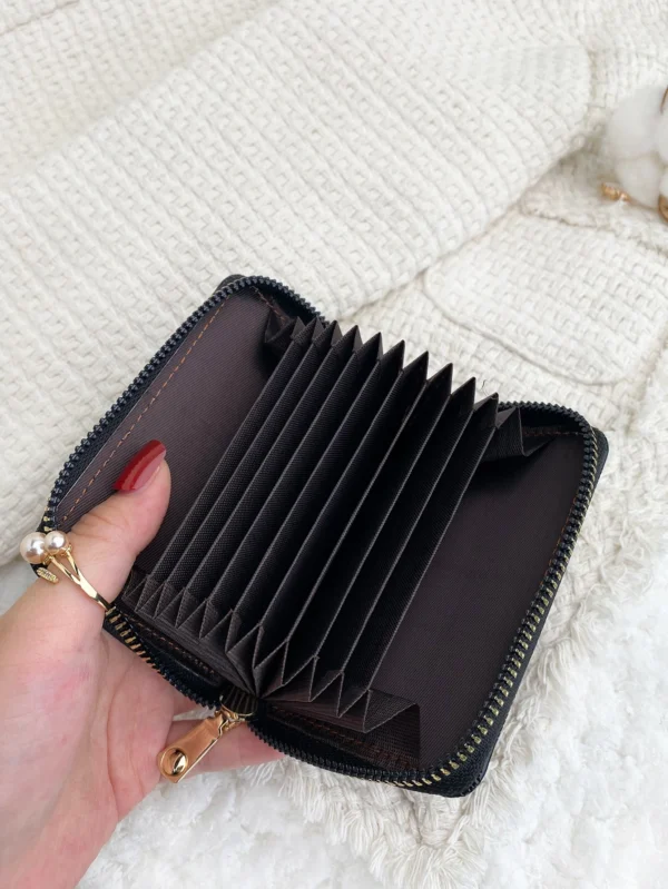 Portefeuille zip relief pierre format compact – Image 2