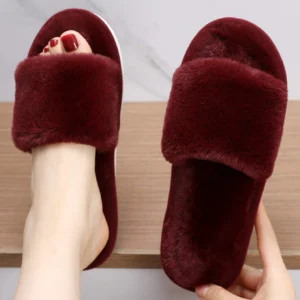 Pantoufles chambre vin rouge minimalistes duvets