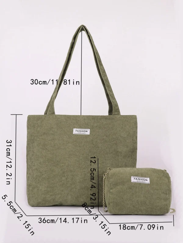 2 pièces sacs velours lettre – Image 5