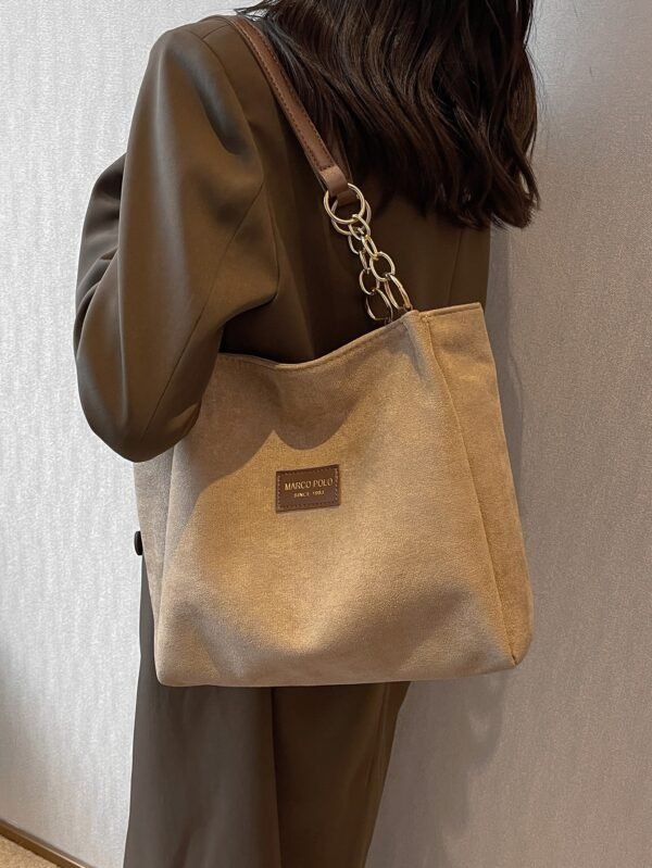 Sac fourre-tout suède uni – Image 2