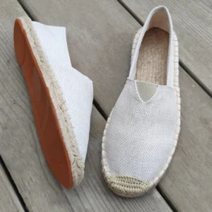 Espadrilles homme canevas blanc