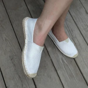 Espadrilles homme canevas blanc
