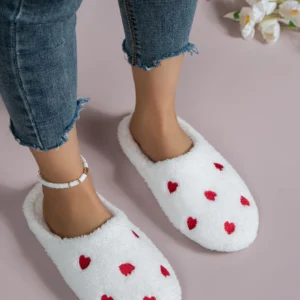 Pantoufles chambre légères forme cœur amortissantes