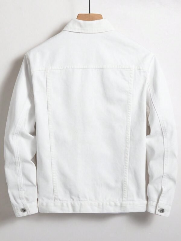 Manfinity Hypemode Veste blanc coton rabat – Image 2