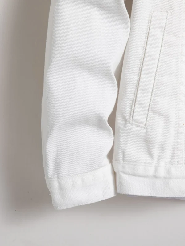 Manfinity Hypemode Veste blanc coton rabat – Image 4