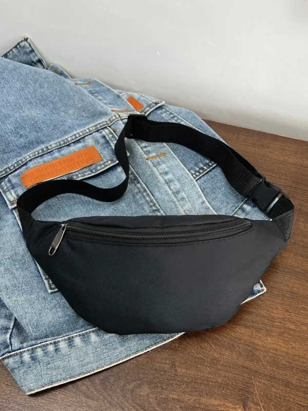 Sac banane unicolore homme multifonction – Image 4