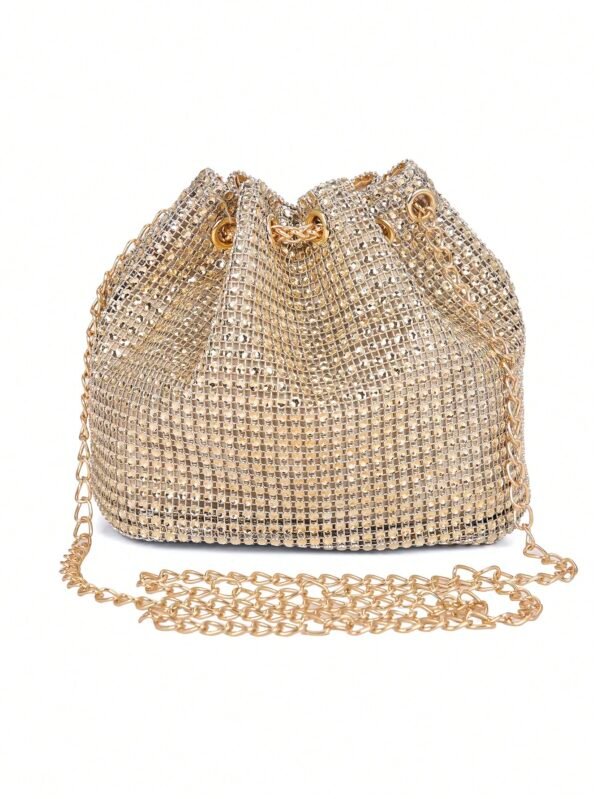 Sac seau décontracté strass perles – Image 2
