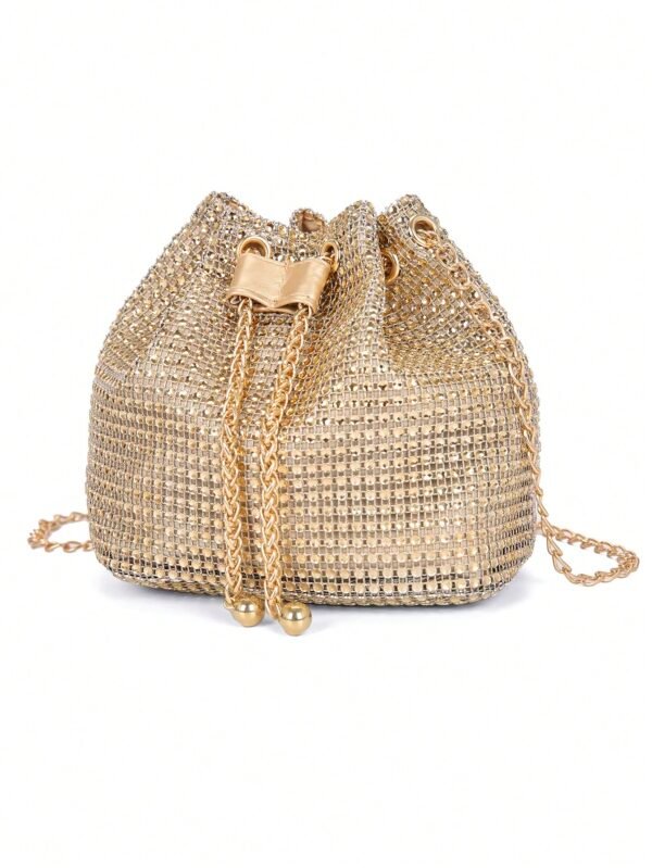 Sac seau décontracté strass perles – Image 4