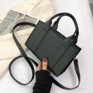 Sac carré mini poignée zippé PU
