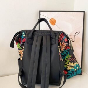 Sac à dos imprimé feuille porte-monnaie