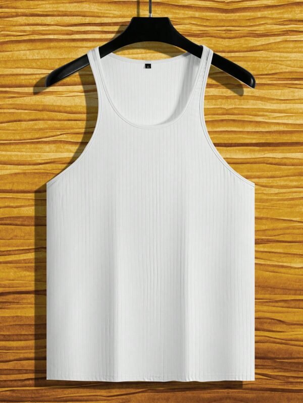 Manfinity Débardeur tricot côtelé fitness – Image 4