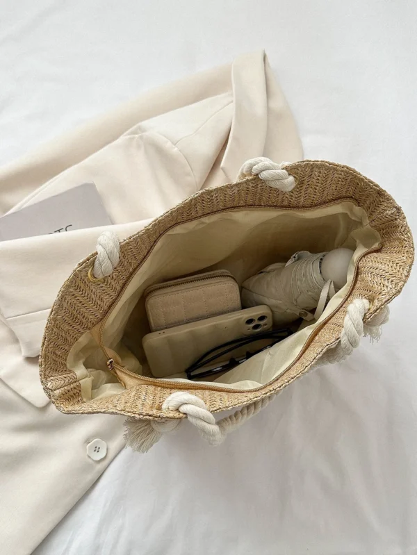 Sac fourre-tout navette paille – Image 8