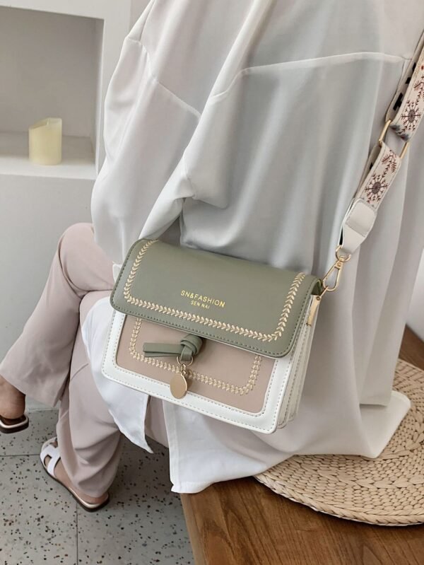 Sac bandoulière mode rabat boucle – Image 2