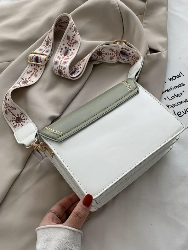 Sac bandoulière mode rabat boucle – Image 7