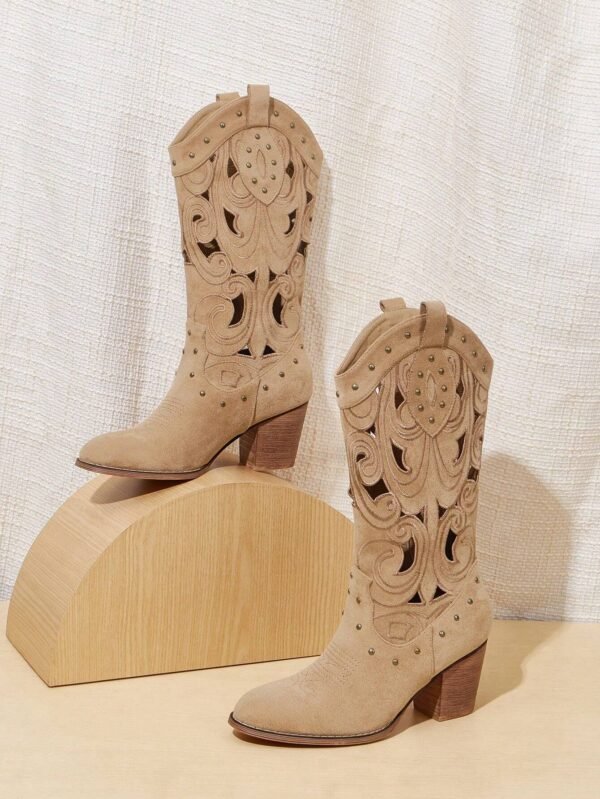 Styleloop Bottes western clous talon épais