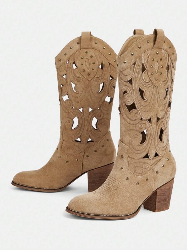 Styleloop Bottes western clous talon épais – Image 3