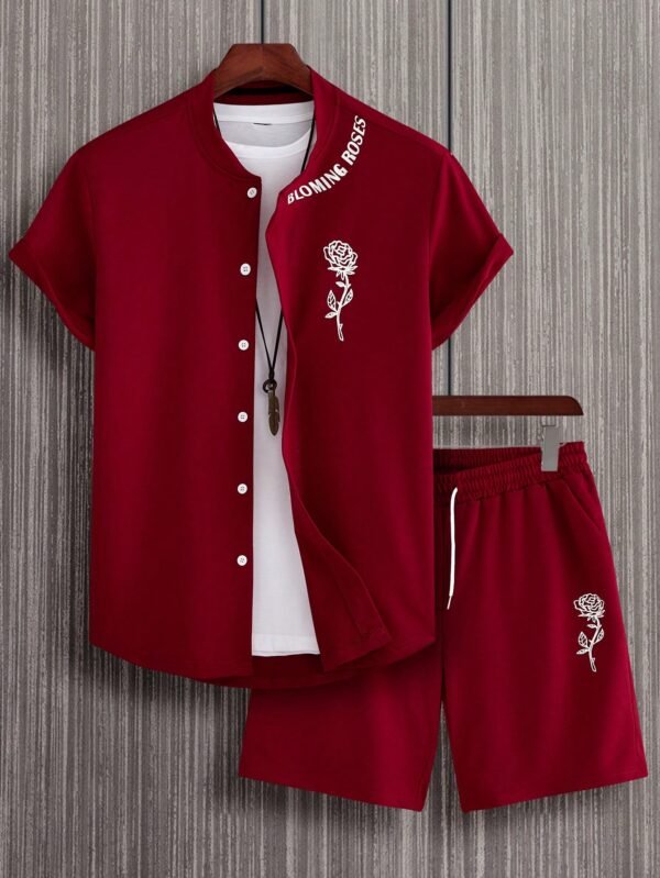 Manfinity Chemise fleurie & short à cordon