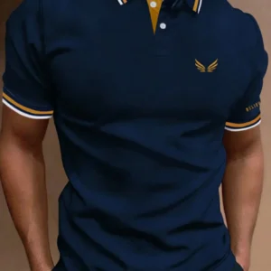 Manfinity Polo imprimé aile bordure rayures