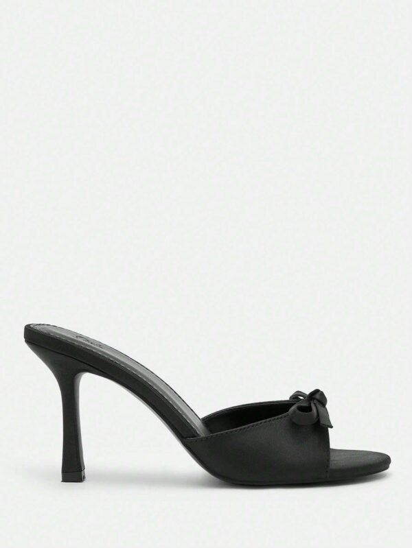 SheIn MOD Mules nœuds talons stilettos satin – Image 2