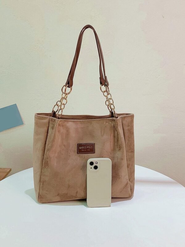 Sac fourre-tout suède uni – Image 10