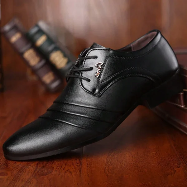 Chaussures printemps PU bout pointu homme – Image 3