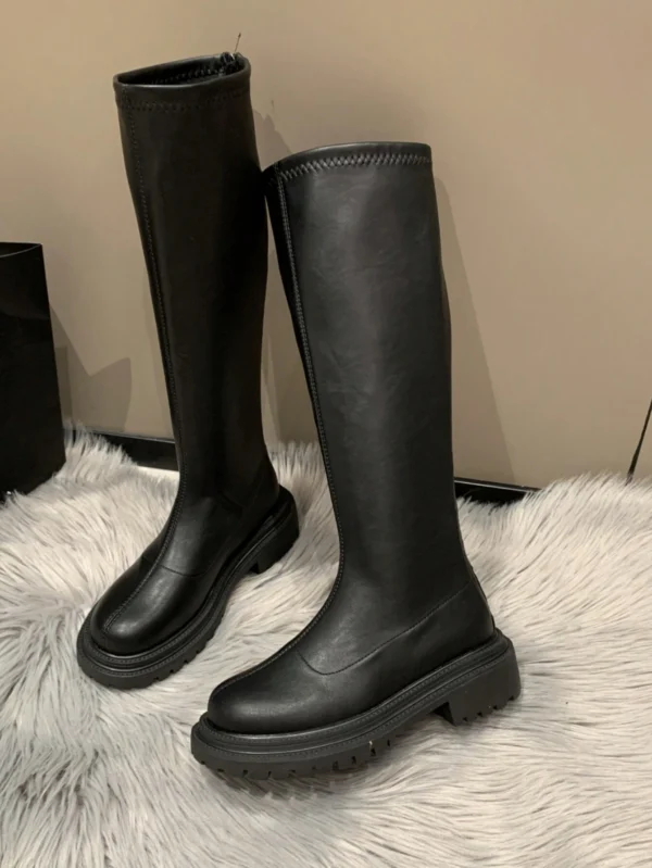 Bottes longues souples bout rond respirantes – Image 2
