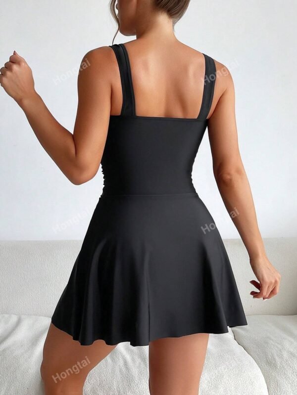 Maillot une-pièce robe épissure maille – Image 2