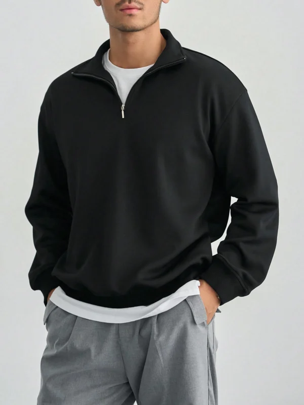 DAZY Sweat-shirt zippé épaule tombante