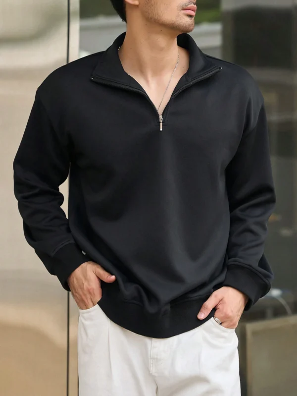 DAZY Sweat-shirt zippé épaule tombante – Image 5