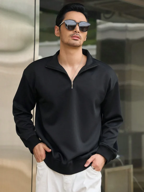 DAZY Sweat-shirt zippé épaule tombante – Image 6